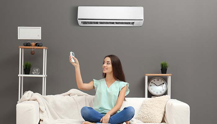 Ductless shop air conditioner