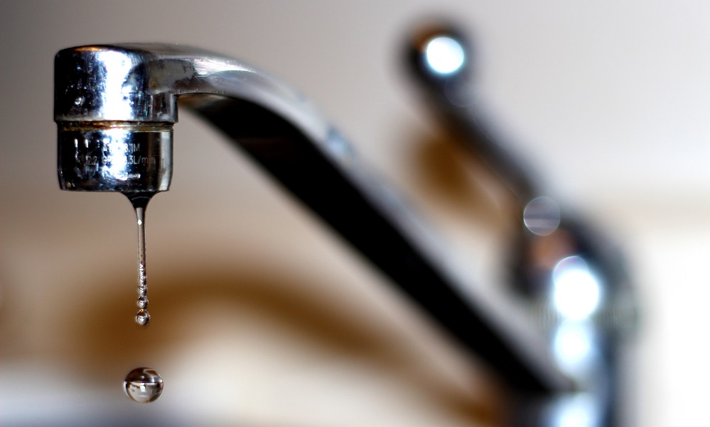 Faucet dripping water