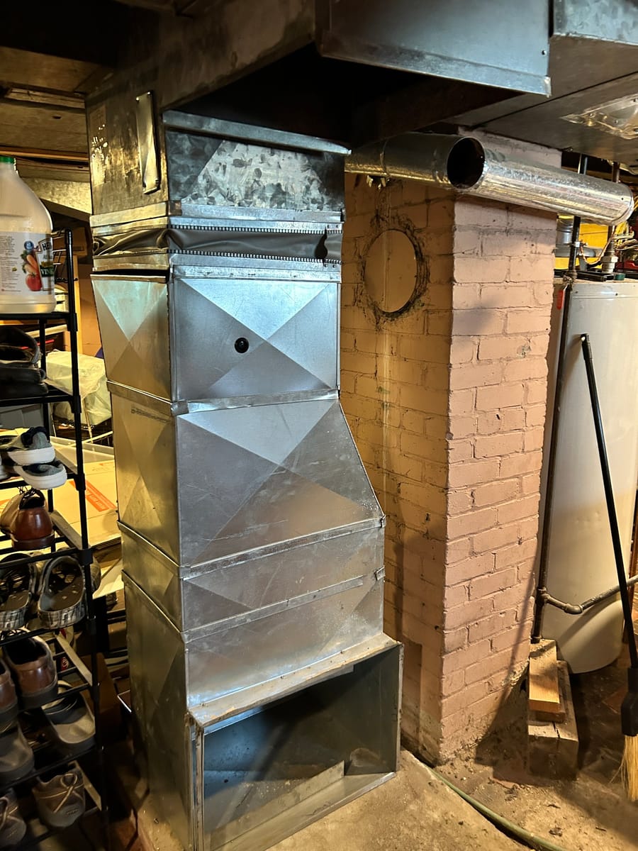 Duct in the basement