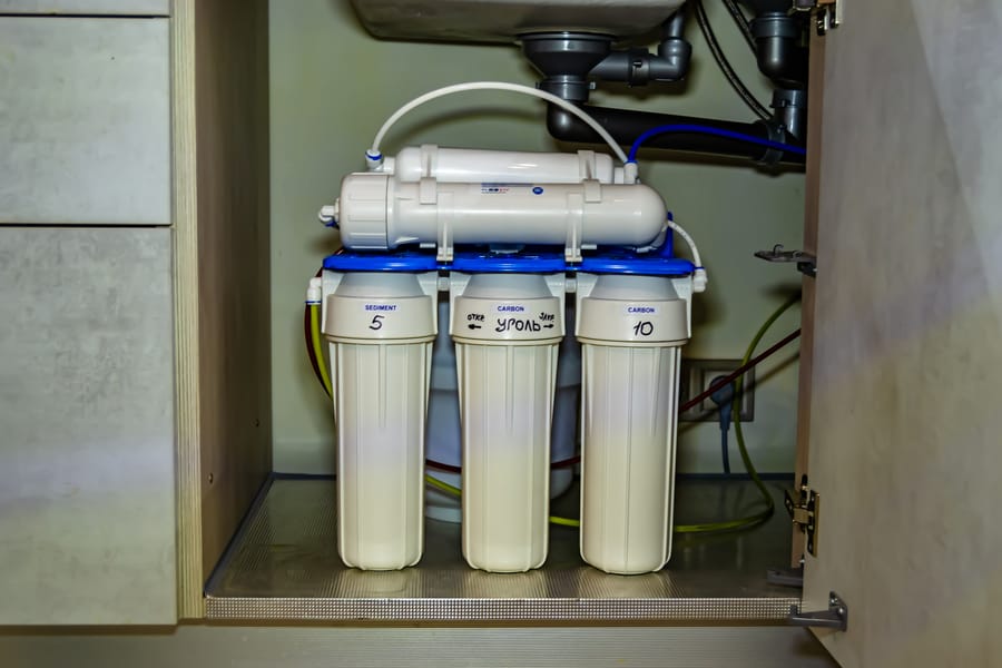water treatment underneath sink